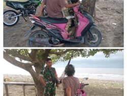 Babinsa Koramil 07/Johan Pahlawan Lakukan Giat Komsos