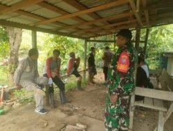 Babinsa Koramil 1203-10/Sandai Bersinergi TNI–Polri dan Kecamatan, Perkuat Komsos dengan Warga Desa Menyumbung