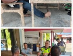 Koptu Andri Babinsa Koramil 01/Sungaimas Melaksanakan Komsos Bersama Warga Desa Binaan