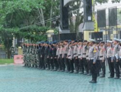 Pasi Log Kodim 1010/Tapin Hadiri Apel Gelar Pasukan Operasi Lilin Intan 2025 di Polres Tapin