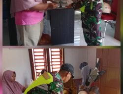 Lewat Kegiatan Patroli Rutin Babinsa Koramil 01/Sungaimas Sosialisasi Karhutla di Desa Binaannya