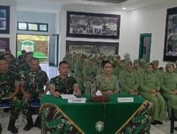 Prajurit dan Persit Kodim 0114 Ikuti Jam Komandan Vicon Danrem 012/TU