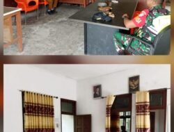 Babinsa Koramil 02/Woyla Aktif Komsos Bersama Perangkat Desa Menjadikan Hubungan Kerja Antara Babinsa dan Aparat Desa Semakin Solid