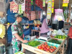 Kodim 0114/Aceh Jaya Kembali Pantau Pasar Teunom, Harga Sembako Masih Terkendali