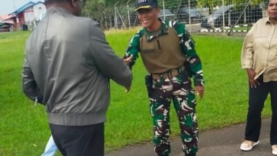 Sambut Kedatangan Bupati Merauke di Bandara Mopah, Satgas Korpasgat Pastikan Kelancaran Operasional