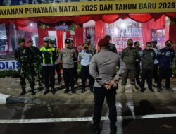Kodim 1005/Barito Kuala Siaga di Simpang 4 Handil Bakti Amankan Natal dan Tahun Baru 2026