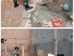 Peran Aktif Babinsa Koramil 01/Sungaimas Bantu Bangun Rumah Warga Desa Binaan