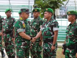 Kunjungan Kerja Pangdam VI/Mlw Perkuat Pembinaan Yonif TP 826/BTB