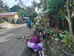 Koramil Lampihong Hadir di Tengah Warga Lewat Kegiatan Gotong Royong