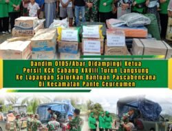 Dandim 0105/Aceh Barat Bersama Ketua Persit Salurkan Bantuan Kemanusiaan di Pante Ceureumen