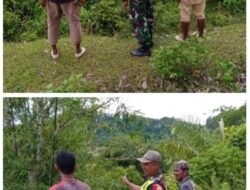 Patroli Babinsa Koramil 01/Sungaimas Sosialisasi Karhutla di Desa Binaannya