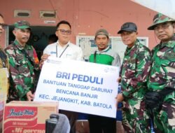 Kodim 1005/Batola dan BRI Marabahan Bersinergi Salurkan Bantuan untuk Warga Terdampak Banjir Jejangkit