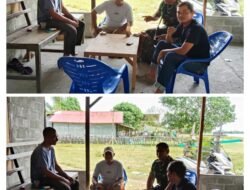 Babinsa Koramil 07/Johan Pahlawan Lakukan Komsos Bersama Masyarakat Desa Binaan