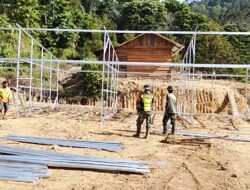 Jajaran Korem 012/TU Kebut Pembangunan Huntara bagi Warga Terdampak Bencana