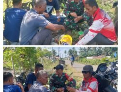 Babinsa Koramil 08/Arongan Lambalek Pererat Silaturahmi Melalui Komsos di Desa Suak Kemudai