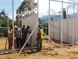 Jajaran Korem 012/TU Terus Kebut Pembangunan Huntara bagi Warga Terdampak Bencana