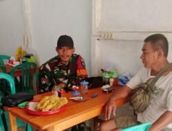 Babinsa Jelai Hulu Pererat Kebersamaan Lewat Kegiatan Kopi Morning Bersama Warga