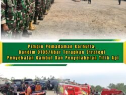 Dandim 0105/Abar Pimpin Langsung Pemadaman Karhutla di Sejumlah Titik