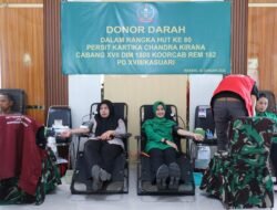 Donor Darah Kodim 1808/Mansel Kumpulkan Puluhan Kantong Darah