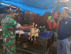 Babinsa Koramil Jaya Pantau Harga Ayam Potong di Pasar Lamno