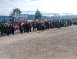 Satgas Korpasgat Bersama TNI-Polri dan Pemda Paniai Gelar Apel Kebersihan Tindak Lanjut Arahan Presiden