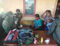 Hadir di Tengah Keterbatasan, Satgas Korpasgat Beri Layanan Pengobatan Gratis di Koroway Batu