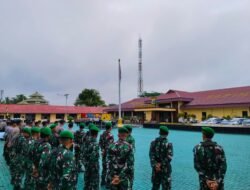 Kodim 1010/Tapin Dukung Ops Keselamatan Intan 2026 Melalui Apel Gelar Pasukan