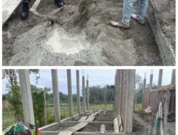 Percepat pembangunan Rumah Babinsa Koramil 01/Sungaimas Bantu Warga Desa Binaan