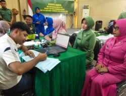 Persit KCK Cabang LVI Kodim 0909/Kutai Timur Gelar Donor Darah Peringati HUT ke-80