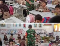 Babinsa Koramil 07/Johan Pahlawan Pantau Pendistribusian MBG