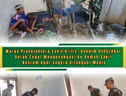 Dandim 0105/Abar Evakuasi Warga Sakit Kritis ke RS Kesrem