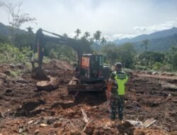 Babinsa Jajaran Korem 012/Teuku Umar Kawal Penyiapan Lahan Huntara Warga Terdampak Bencana