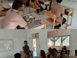 Babinsa Jajaran Korem 012/Teuku Umar Tanamkan Wawasan Kebangsaan kepada Pelajar