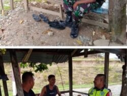 Babinsa Koramil 01/Sungaimas Laksanakan Komsos dengan Warga Desa