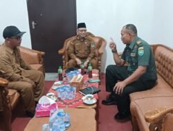 Danramil Jaya dan Camat Bahas Rencana Korve serta Penertiban Baleho