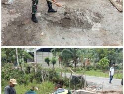 Rasa Kepedulian Dan Semangat Yang Tinggi Babinsa Koramil 01/Sungaimas Bantu Warga Desa Binaan