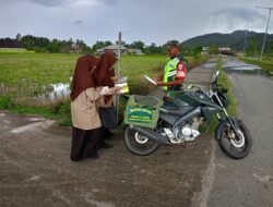 Babinsa Jaya Ajak Siswa Gemar Membaca Lewat Motor Pintar