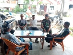 Babinsa Darul Hikmah Bahas Ternak Lepas Ganggu Sawah Warga