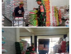 Jelang Bulan Suci Ramadhan Babinsa Koramil 07/Johan Pahlawan Pantau Stok Beras di Pasar Bina Usaha Meulaboh