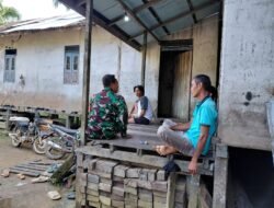 Pererat Silaturahmi, Kopda Diki Andika Putra Laksanakan Patroli dan Komsos di Desa Tanjung Beringin