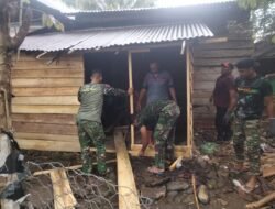 Rumah Kayu Rapuh Direhab Satgas TMMD Kodim 0116/Nagan Raya