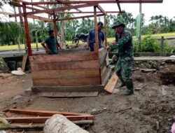 Wujudkan Lingkungan Sehat, TMMD Bangun Sarana MCK di Nagan Raya