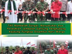 TNI dan Pemda Rehabilitasi Jembatan Putus Akibat Banjir