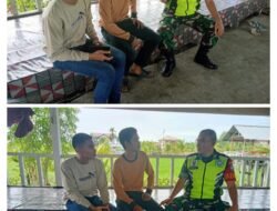 Babinsa Koramil 07/Johan Pahlawan Lakukan Giat Komsos Bersama Masyarakat Desa Binaan