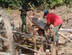 Jajaran Korem 012/TU Satgas TMMD Kodim 0116/Nagan Raya Percepat Pembangunan Box Culvert