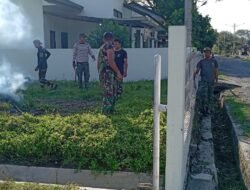 Wujudkan Lingkungan Asrama yang ASRI, Personel Kodim 0114/Aceh Jaya Bersihkan Pangkalan