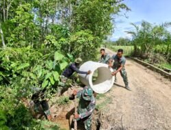 Satgas TMMD Kodim 0105/Abar Jajaran Korem 012/TU Gas Pool Bangun Gorong-Gorong