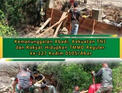 Gotong Royong Hidup Kembali Lewat TMMD Kodim 0105/Abar