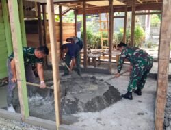 Rehab RTLH TMMD Kodim 0116/Nagan Raya Capai Tahap Krusial, Masuki Pengecoran Lantai