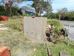 Salah satu Bak penampungan air mulai Tahap Finising Oleh Satgas TMMD Kodim 0116/Nagan Raya